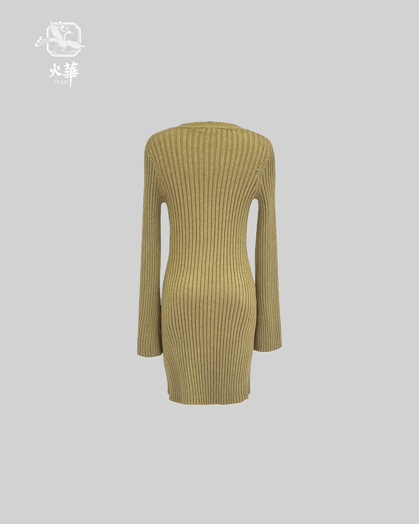 Dark Yellow Knitted Dress