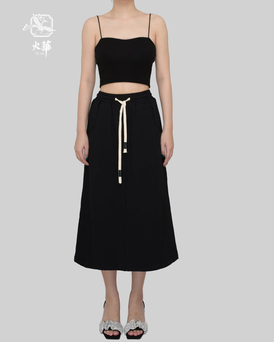 Black Cotton Skirt